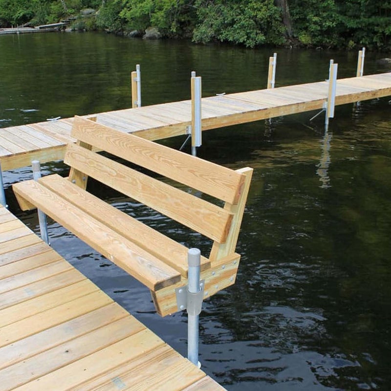 TPSHKE Dock Hardware Galvanized Dock Pipe Leg Holder/Sleeve,Heavy Duty Side Leg Pipe Holder - Image 5